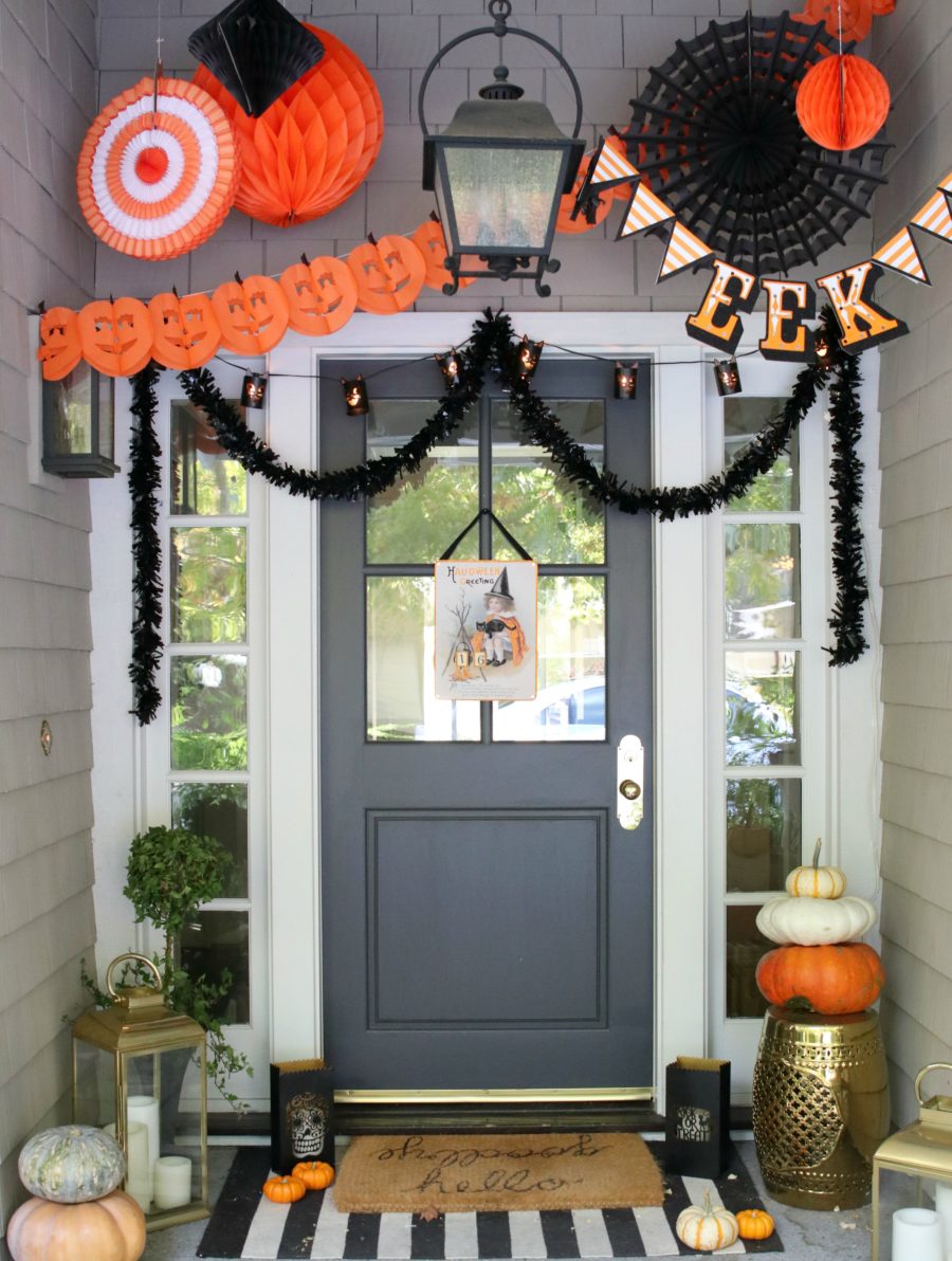 Glam Farmhouse Halloween Porch Modern Glam