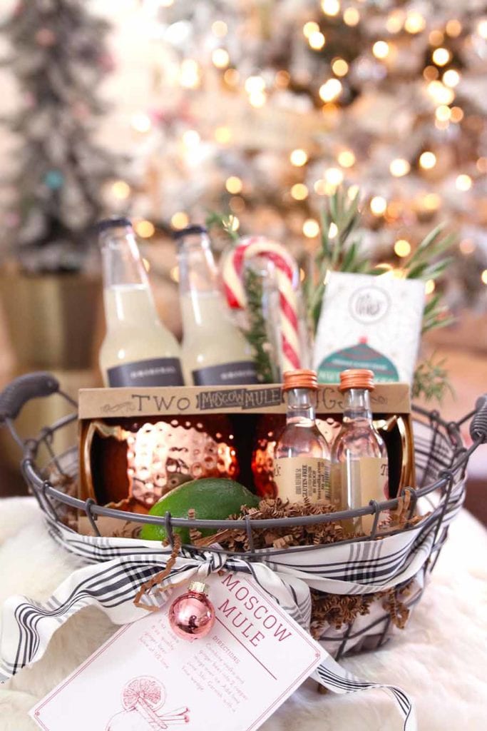 Moscow Mule Gift Basket DIY Hostess Gift - Modern Glam