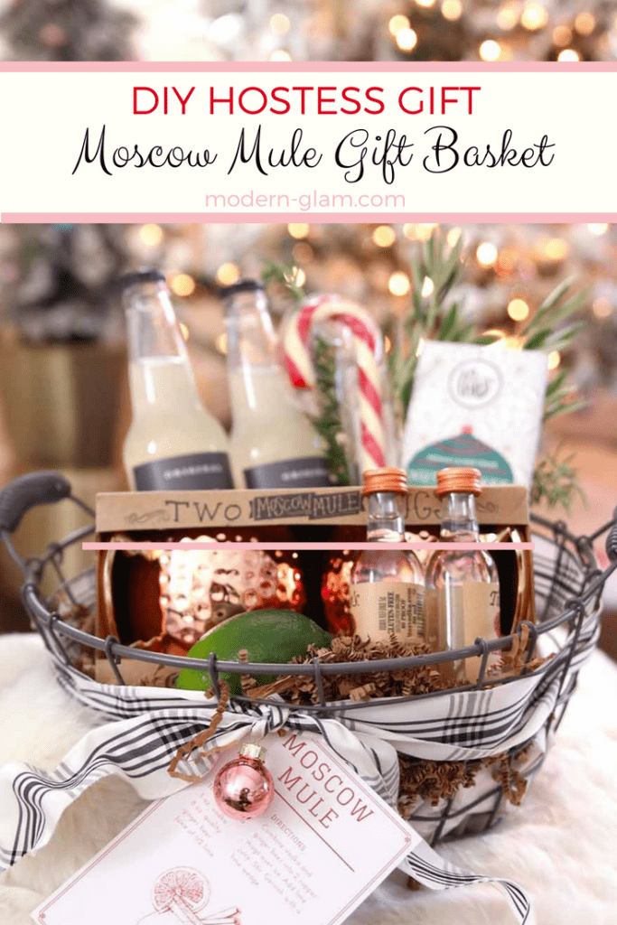Moscow Mule Gift Basket DIY Hostess Gift - Modern Glam
