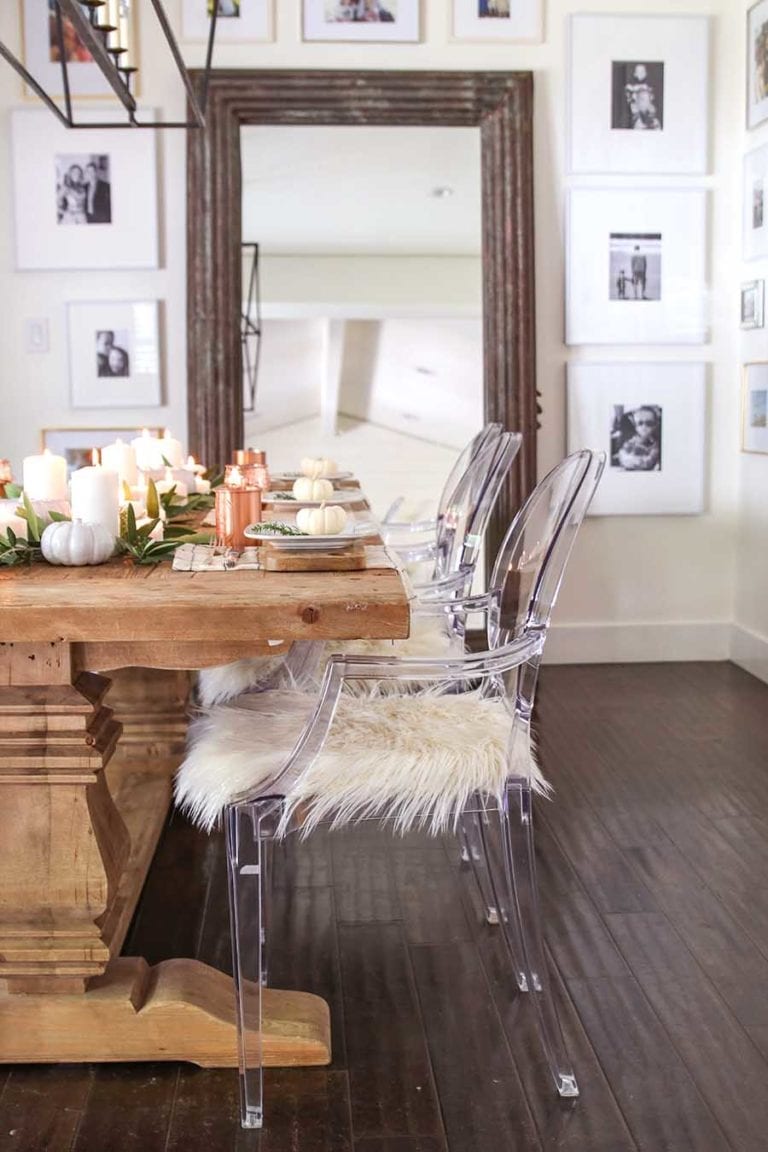 Modern Farmhouse Fall Dining Room Decor - Fall Home Tour