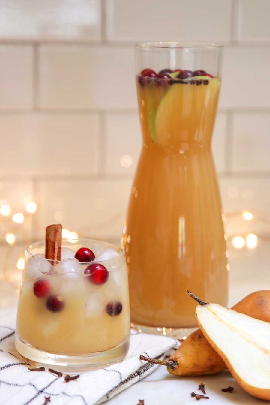 Thanksgiving Punch - Non-Alcoholic Spicy Pear Punch - Modern Glam