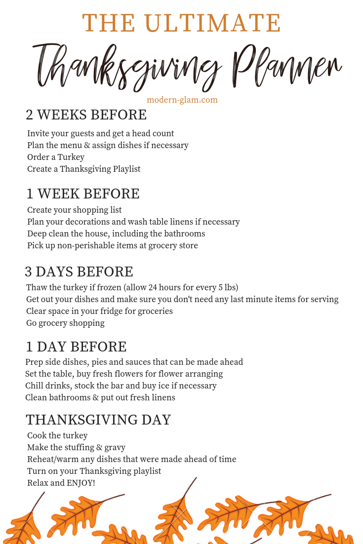 How to Plan and Cook Thanksgiving Dinner in 1 Week