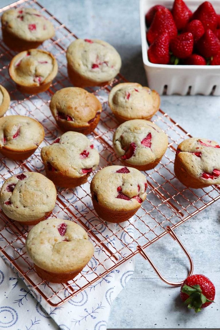 Healthy Fresh Strawberry Muffins Recipe - Modern Glam