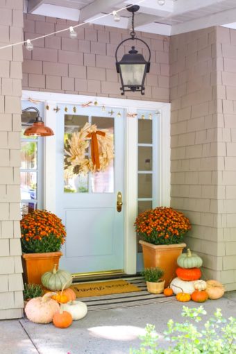 How To Create A Beautiful Fall Porch - Modern Glam