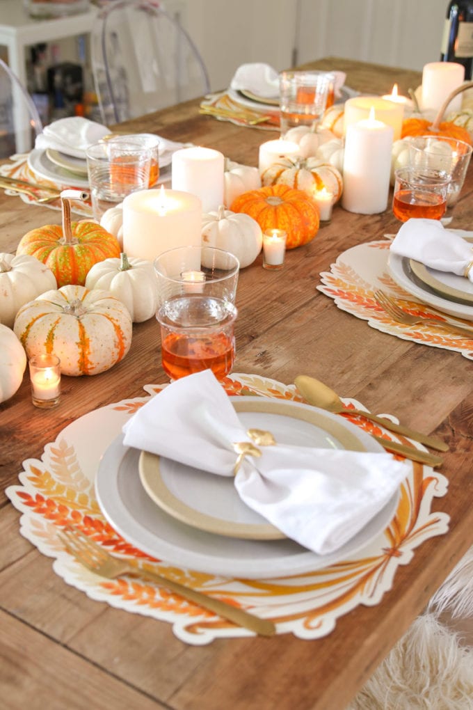 Farmhouse Thanksgiving Table Idea - Modern Glam