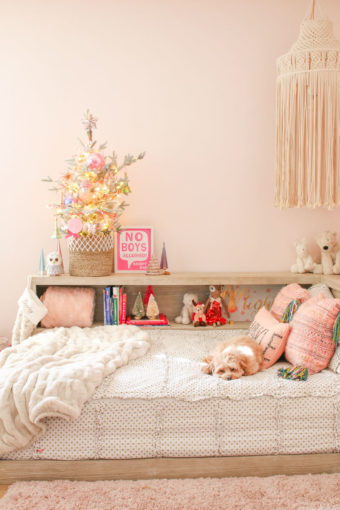 A Girly Pink Christmas Bedroom - Modern Glam - Holidays