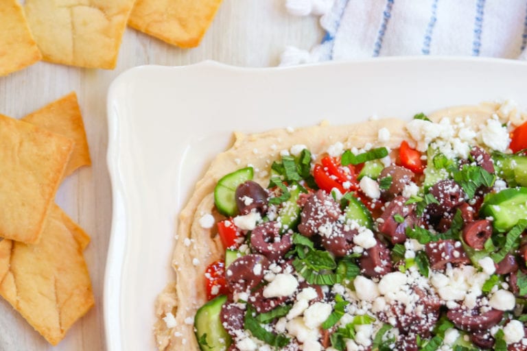 Simple Summer Appetizer: Layered Hummus Dip Recipe - Modern Glam