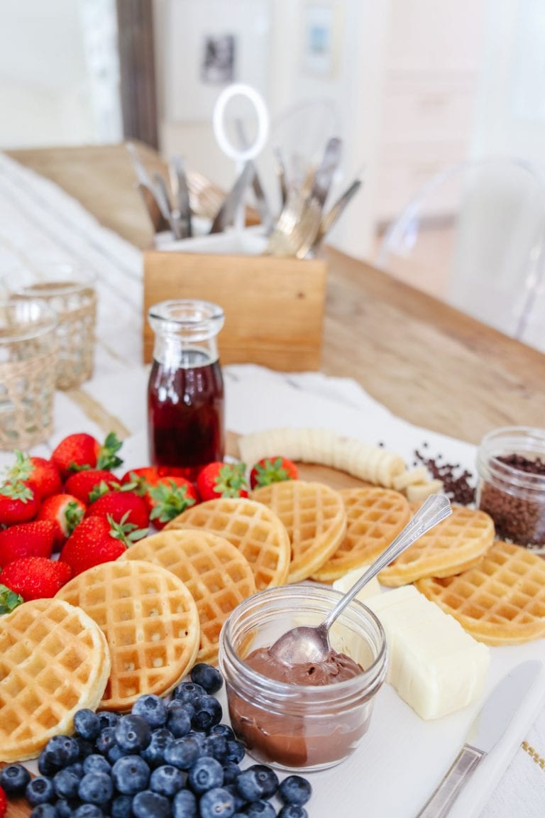 Waffle Brunch Board With All The Fixings - Modern Glam