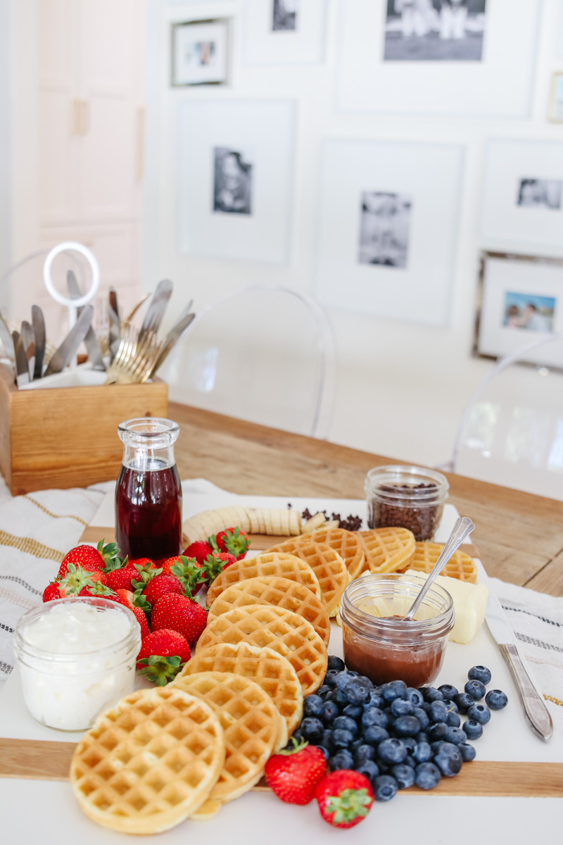 Waffle Brunch Board With All The Fixings Modern Glam