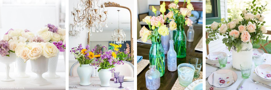 How to Arrange Inexpensive Grocery Store Flowers with Vintage