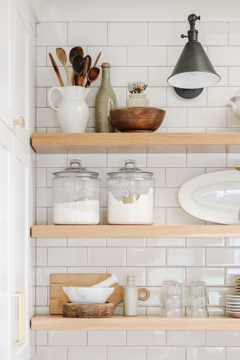 Kitchen Shelf Styling Ideas For Fall - Modern Glam