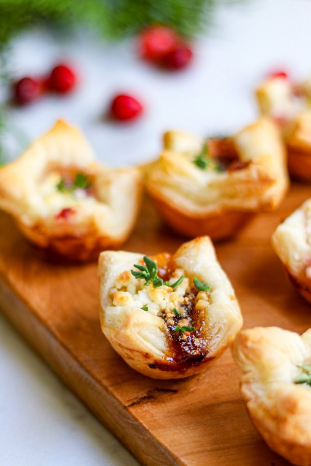 Easy Puff Pastry Appetizer with Goat Cheese - Modern Glam