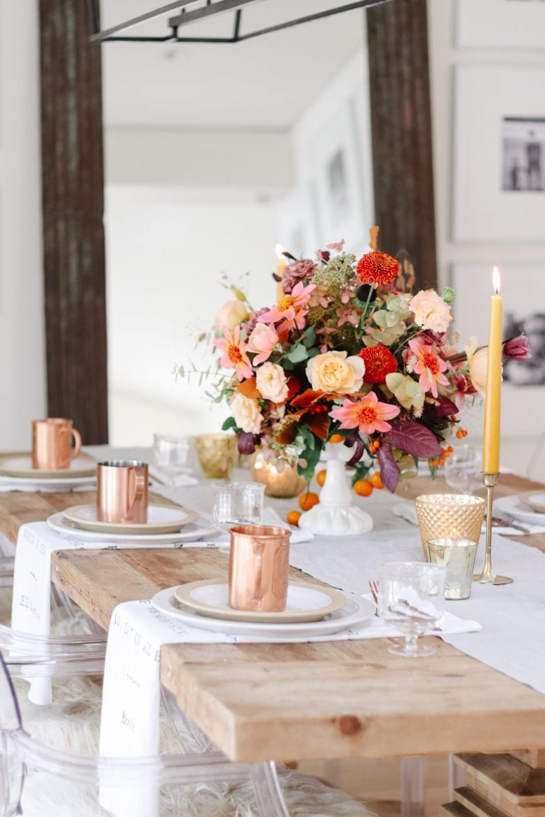 Simple Ideas For Your Thanksgiving Table - Modern Glam
