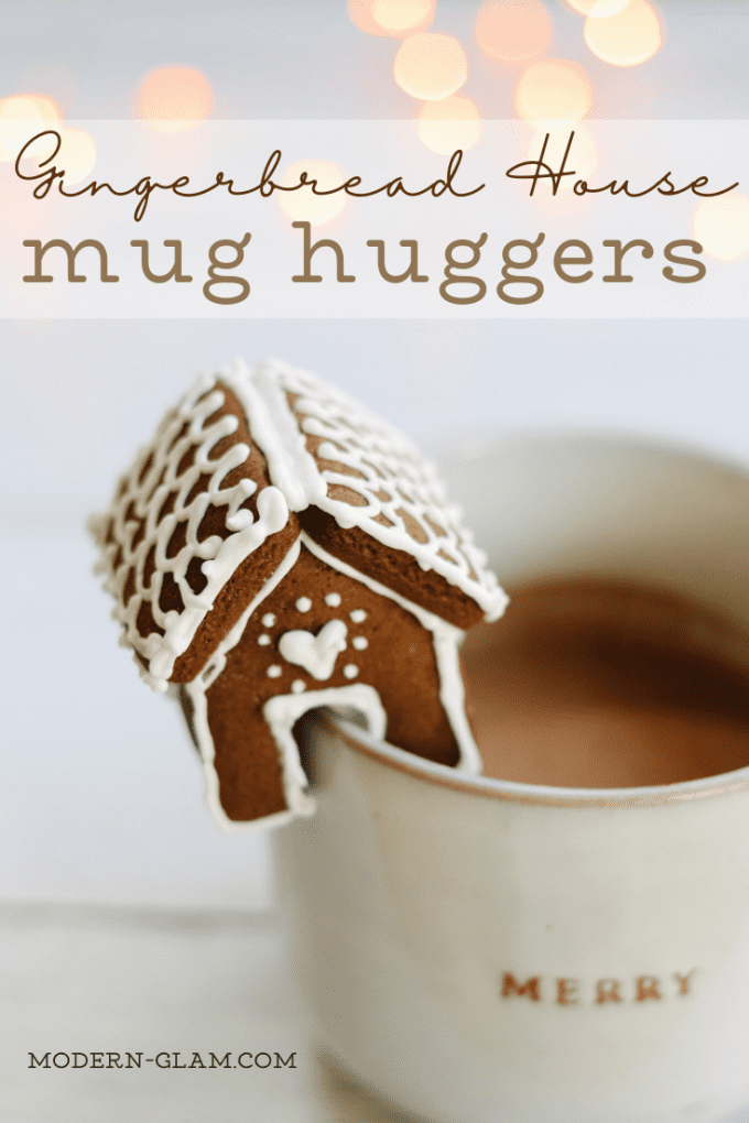 Mini Gingerbread House Mug Toppers - gluten free