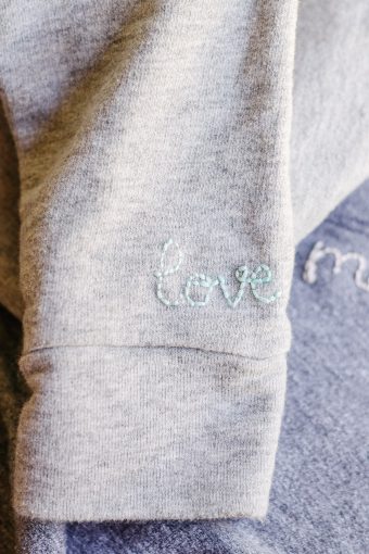 How To Embroider A Sweatshirt - Modern Glam - DIY