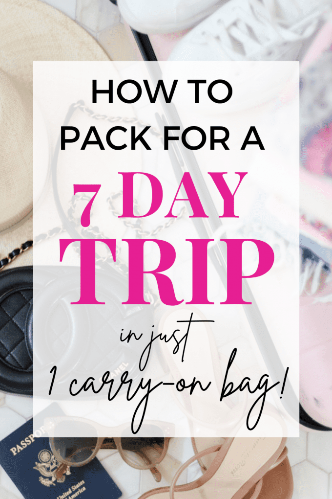 How to Pack a Carry-on for a Week Long Trip