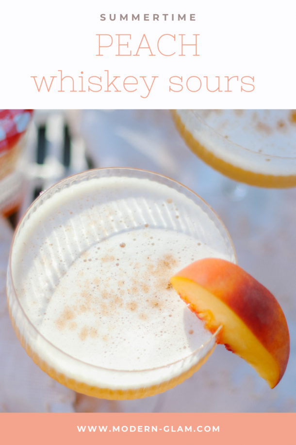 Peach Whiskey Sour Recipe - Modern Glam - Recipes