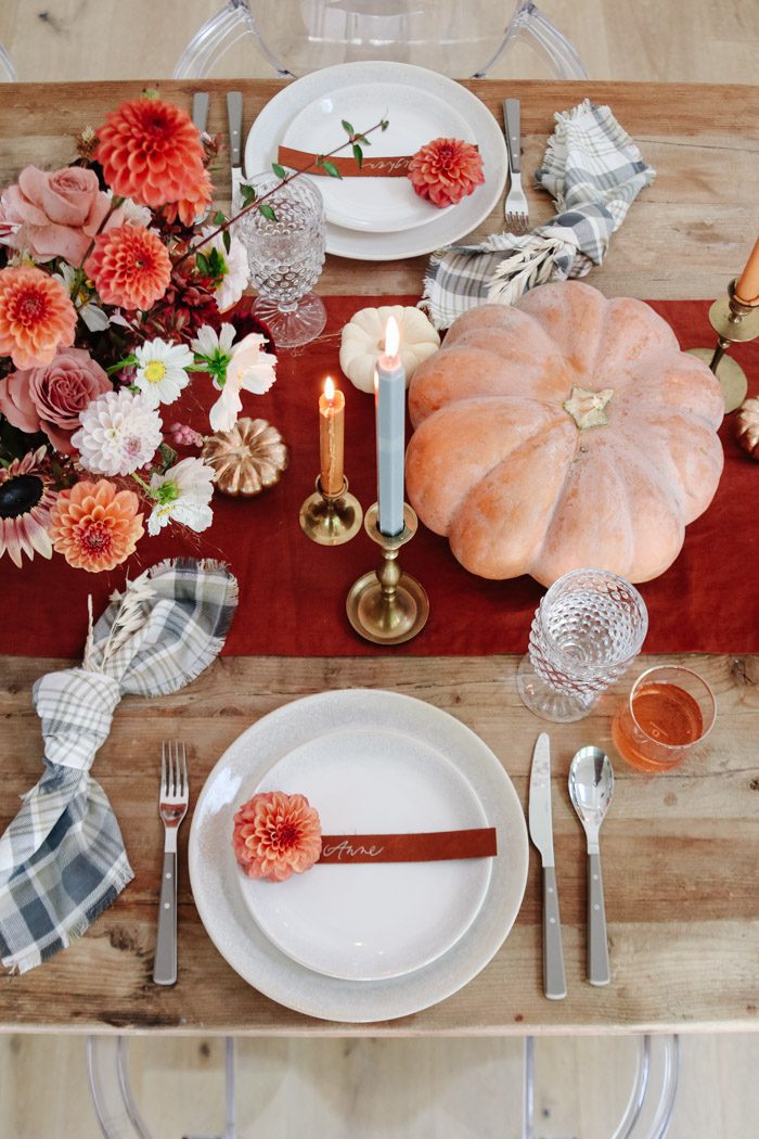 Fall Dinner Party Tablescape and Menu Ideas - Modern Glam