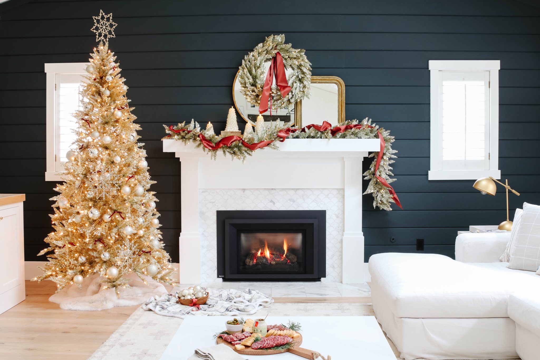 Faux Christmas Tree Decorating Tips With Modern Glam