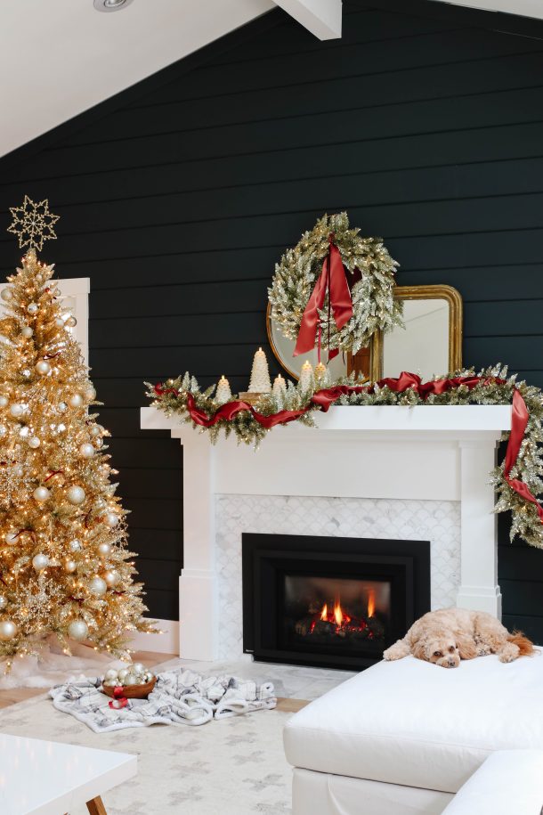 Faux Christmas Tree Decorating Tips With Modern Glam