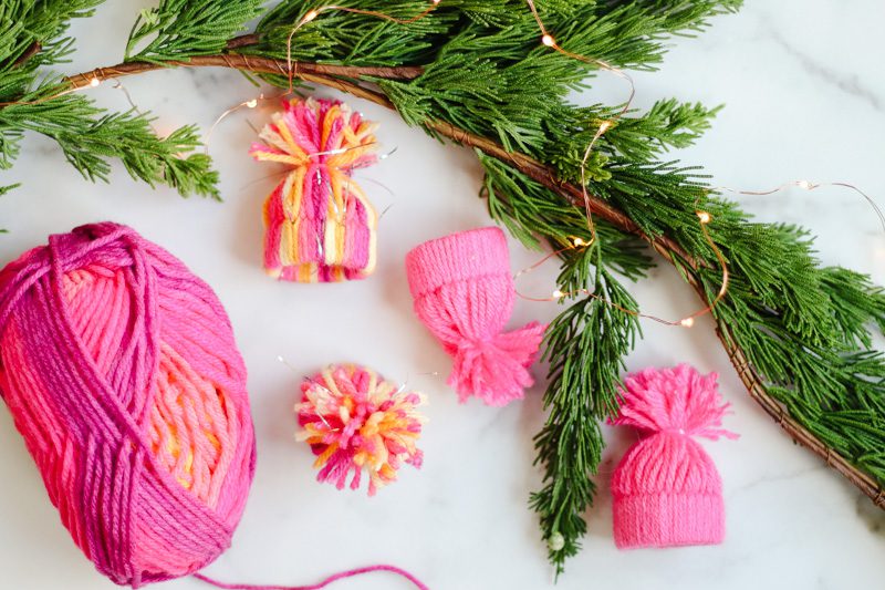 The Cutest DIY Yarn Hat Ornaments - Modern Glam