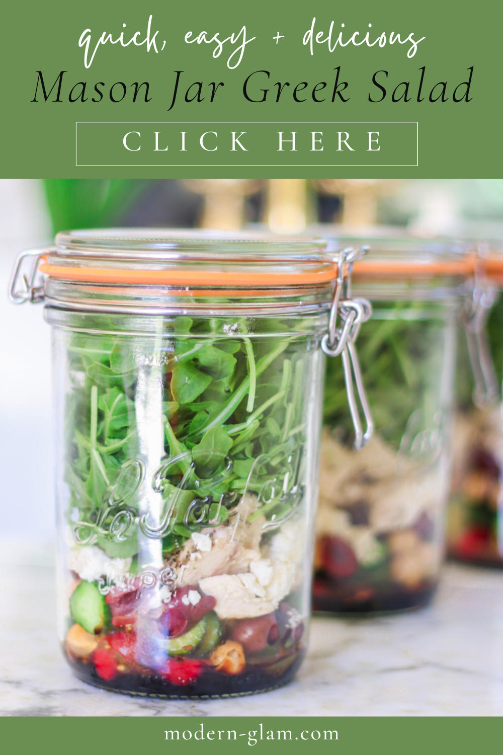 This Mason Jar Greek Salad Recipe Is So Good! - Modern Glam