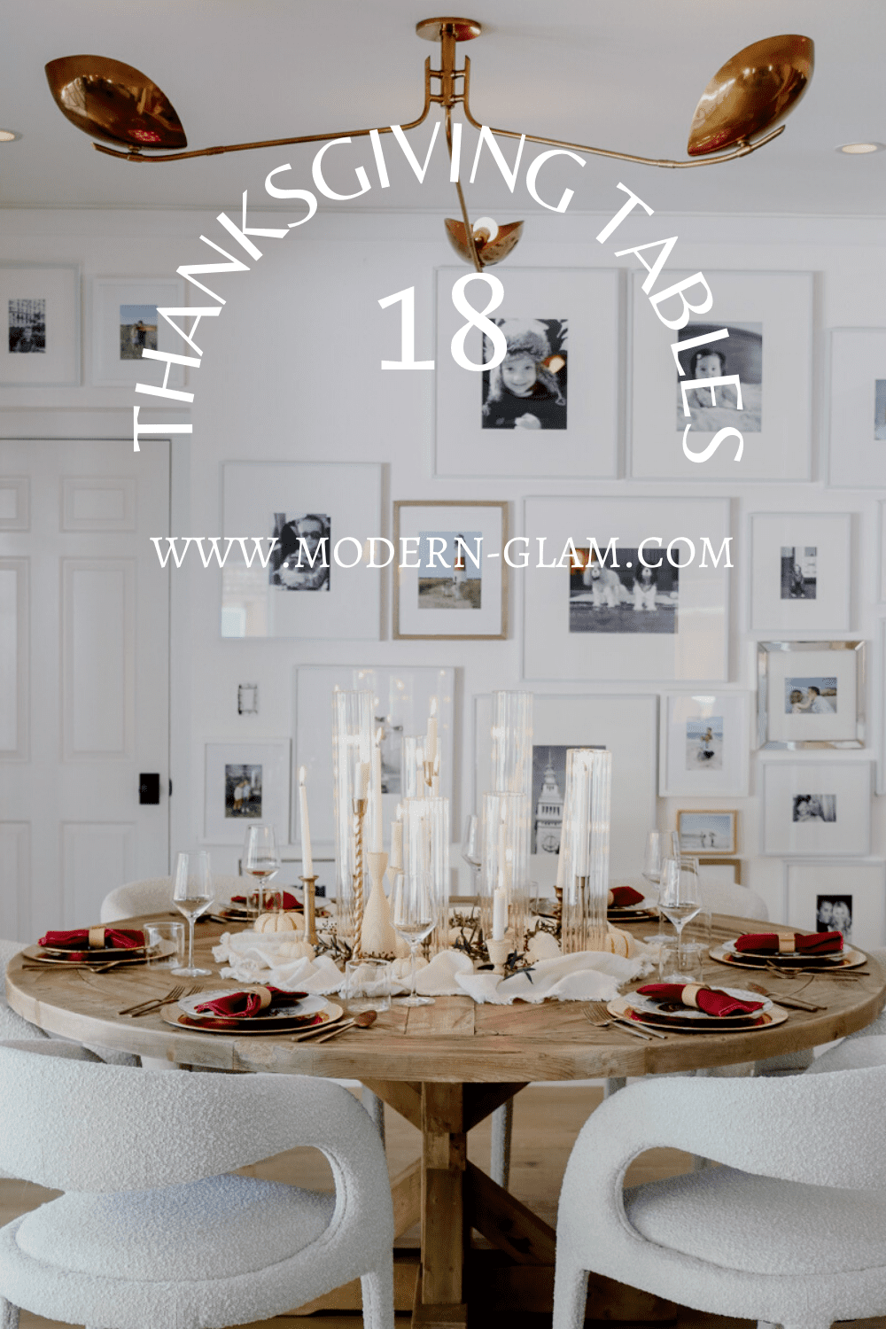 How To Decorate A Round Table For Thanksgiving - Modern Glam